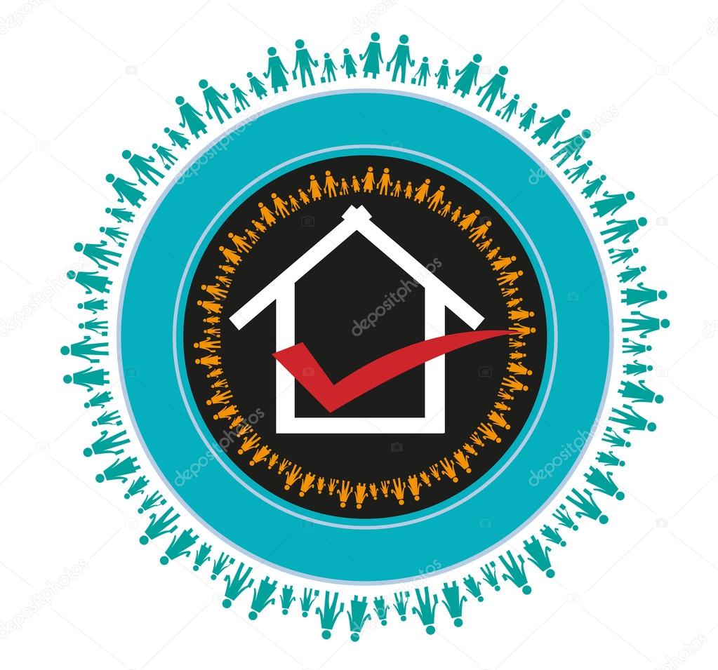 Census, Housing and Population Badge concept. Vector eps10 illustration