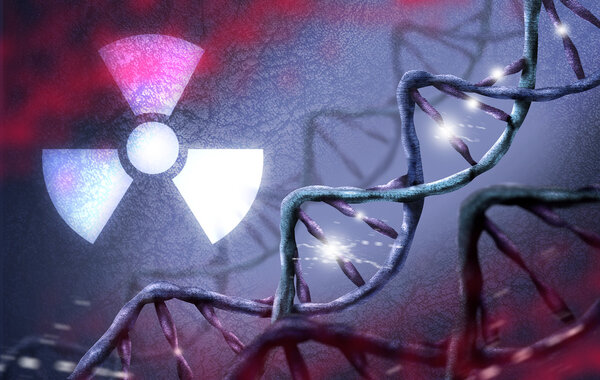 ДНК и радиоактивные символы
.