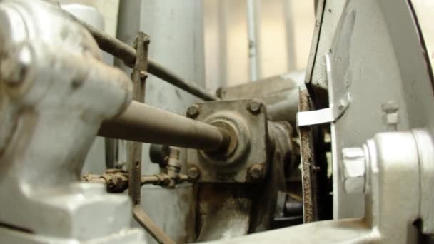 Close-up of swirling tube of coffee roasting machine — Stock Video