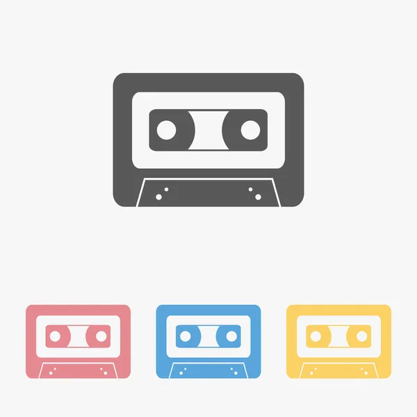 Icono Cinta Música Vector Música Vector Cinta Ilustración Registro Ilustración — Archivo Imágenes Vectoriales