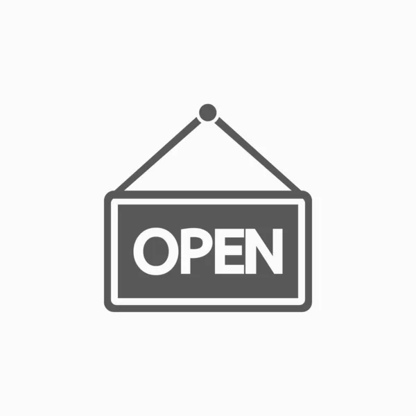 Open Icoon Badge Icoon Tag Vector Winkel Vector Supermarkt Illustratie — Stockvector