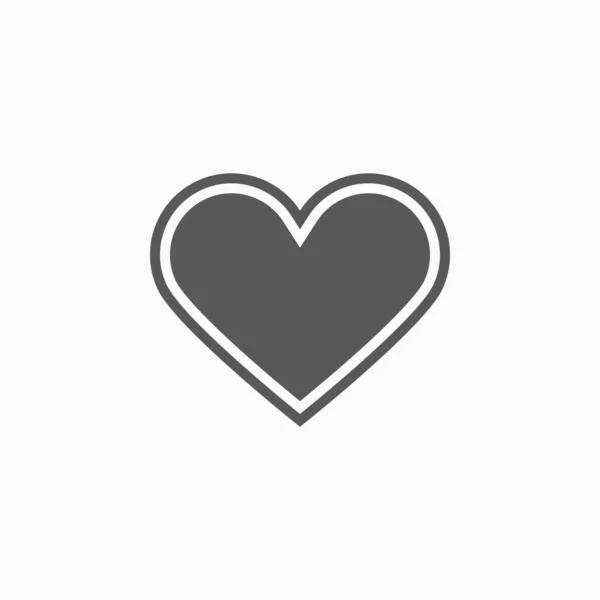 ハートアイコン愛のベクトル感情のイラスト健康のベクトル形状のアイコン — ストックベクタ