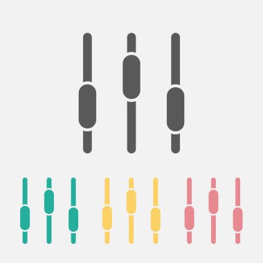 eşitleyici simgesi, ses simgesi, ses vektörü, müzik vektörü, hoparlör illüstrasyonu, kontrol işareti