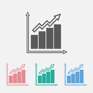 grafik simgesi, matematik simgesi, bar vektörü, vektörü analiz et, grafik çizimi, iş illüstrasyonu