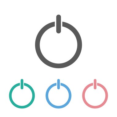 güç simgesini başlat, güç simgesi, düğme vektörü, elektronik illüstrasyon, denetim vektörü