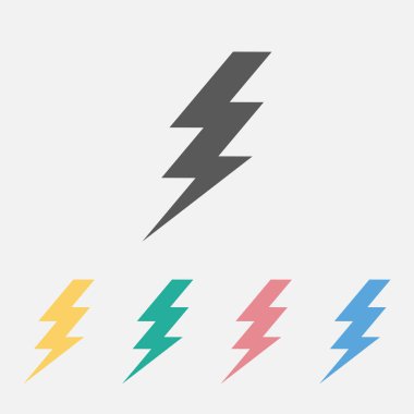 Şimşek simgesi, cıvata simgesi, şaft vektörü, yağmur vektörü, fırtına illüstrasyonu, hava durumu illüstrasyonu, elektrik simgesi