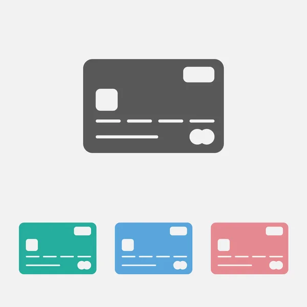 Ícone Cartão Crédito Ícone Cartão Vetor Pagamento Ilustração Dinheiro Vetor — Vetor de Stock