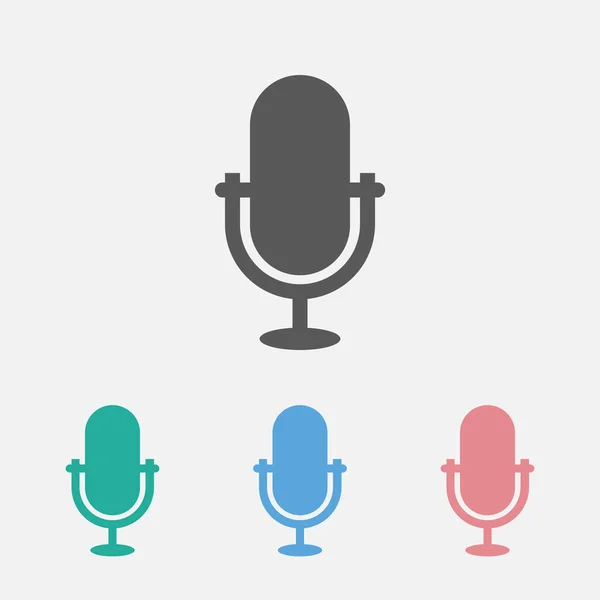 Mikrofon Simgesi Mikrofon Simgesi Mikrofon Vektörü Konuşma Vektörü Şarkı Söyleme — Stok Vektör