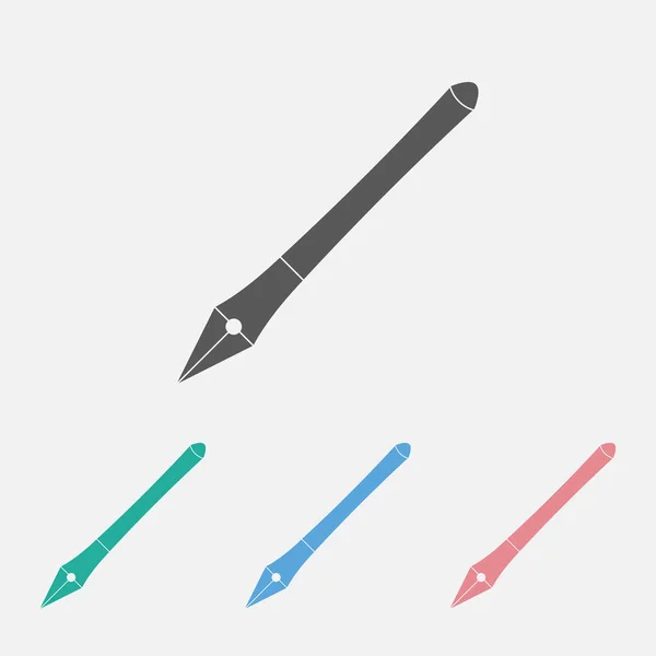 钢笔图标 书写图标 固定矢量 铅笔矢量 办公设备插图 — 图库矢量图片