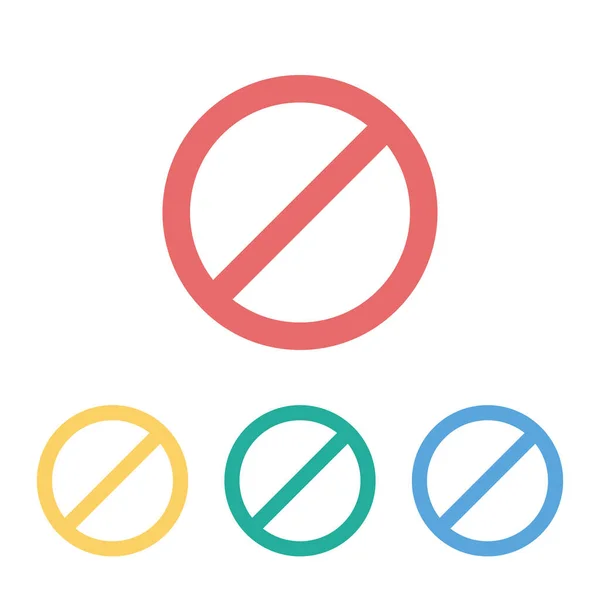 Stop Icon Ban Icon Prohibir Vector Prohibir Vector Ilustración Tabú — Archivo Imágenes Vectoriales