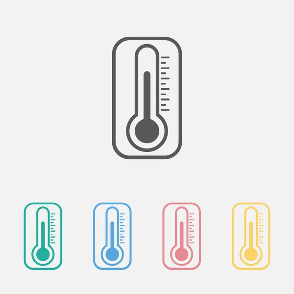 Icône Thermomètre Icône Mesureur Température Vecteur Température Illustration Scientifique Vecteur — Image vectorielle