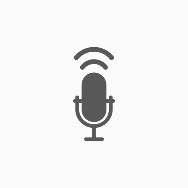 Mikrofon Simgesi Mikrofon Simgesi Mikrofon Vektörü Resimleme Konuşun Şarkı Söyleme — Stok Vektör