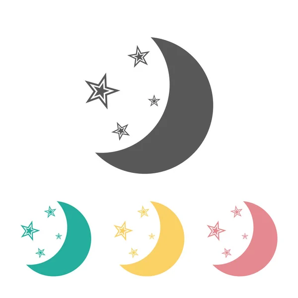 月と星のアイコン月のアイコン星のアイコン空のイラスト夜のベクトル — ストックベクタ