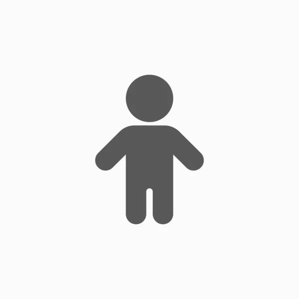 Дитяча Ікона Дитяча Ікона Чоловік Людський Вектор Дитяча Ілюстрація Молодий — стоковий вектор