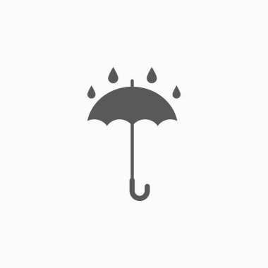 şemsiye simgesi, illüstrasyonu koru, yağmur simgesi, konforlu vektör