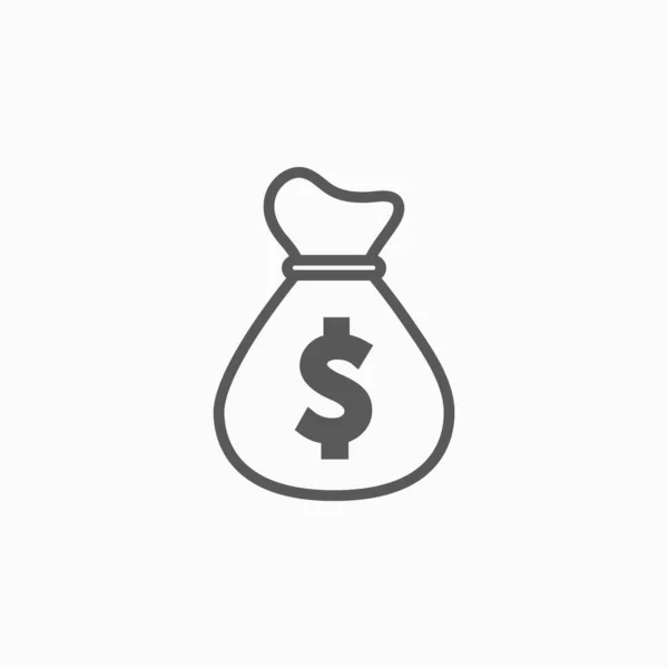 Money Bag Icon Money Icon Bag Vector Dollar Sign Finance — Stock Vector