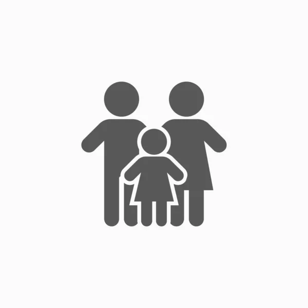 Икона Семьи Икона Сердца Домашний Вектор Вектор Любви Иллюстрация Родителей — стоковый вектор