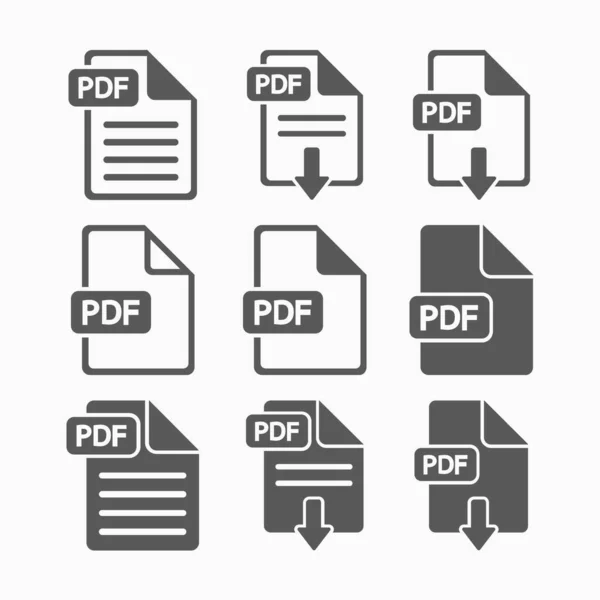 Fichier Icône Pdf Icône Fichier Vecteur Données Vecteur Pdf Illustration — Image vectorielle