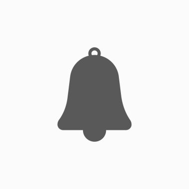 Çan simgesi, alarm simgesi, uyarı vektörü, bildirim vektörü, ses illüstrasyonu