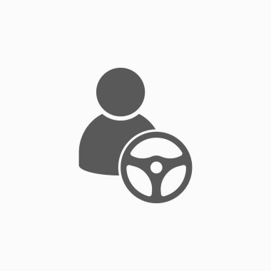 sürücü simgesi, ulaşım vektörü, araç simgesi, otomobil illüstrasyonu