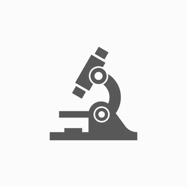 顕微鏡のアイコン 科学イラスト 化学アイコン 実験ベクトル 研究サイン — ストックベクタ