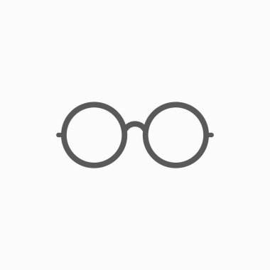 Gözlük simgesi, güneş gözlüğü simgesi, vektörü oku, vektöre bak, illüstrasyona bak