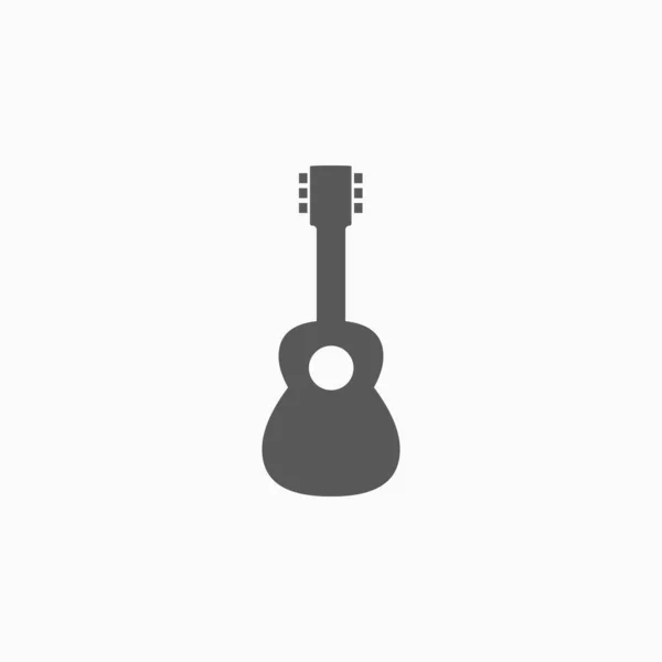 Icône Guitare Acoustique Icône Guitare Vecteur Musical Son Illustration Divertissement — Image vectorielle