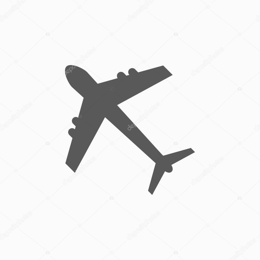 airplane icon, aircraft vector, plane icon, flight sign, aeroplane illustration, arrival, departure