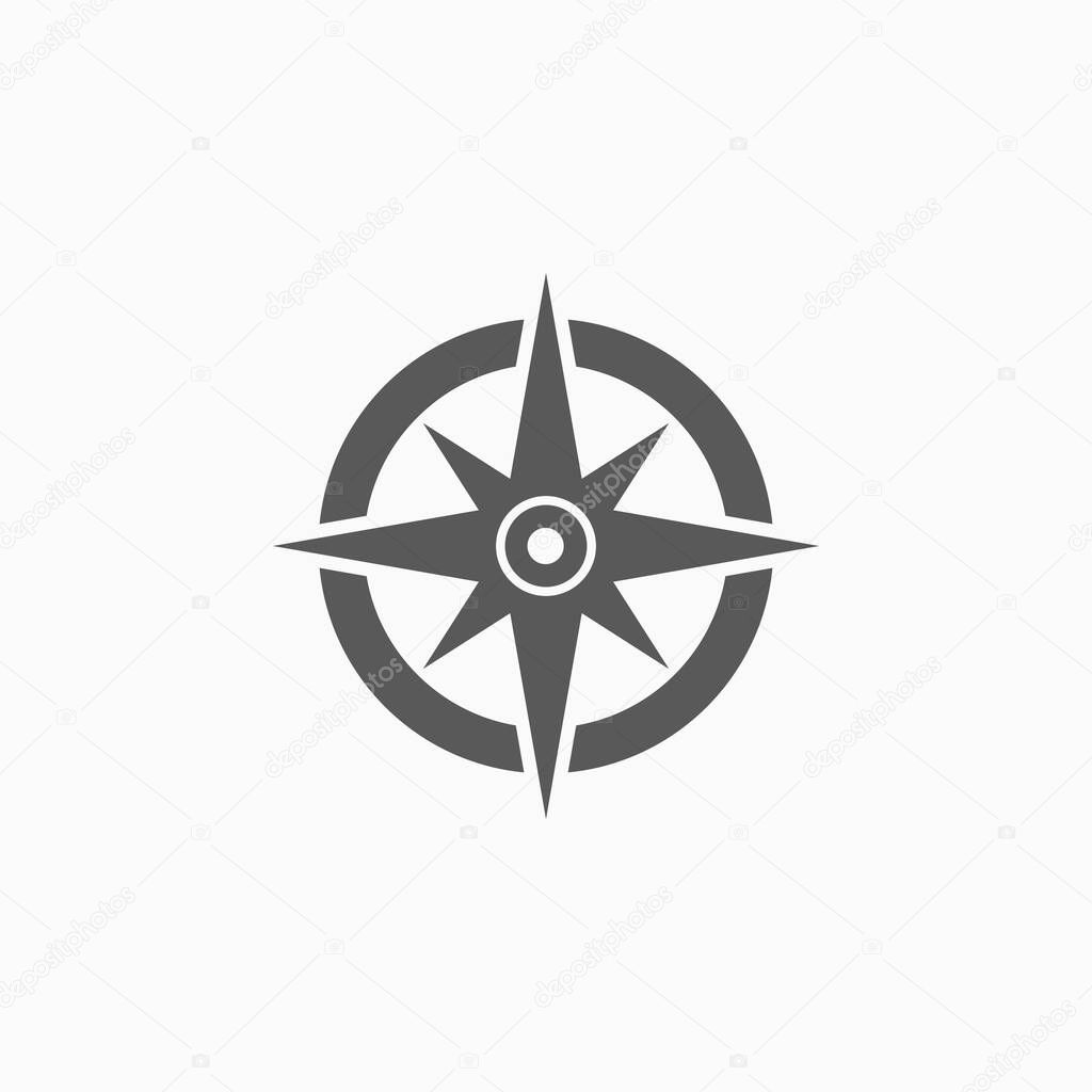 compass icon, guide icon, nautical vector, direction vector, navigation illustration