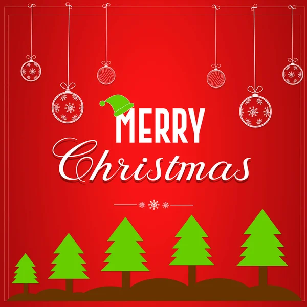 Kırmızı renkli Noel kartı tebrik kartı 