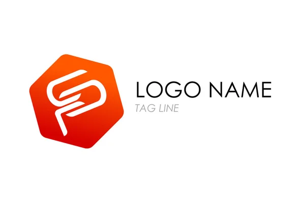 S and P letter logo design template for business and corporate