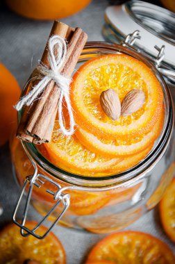 Şekerlenmiş portakal cam, üstten görünüm