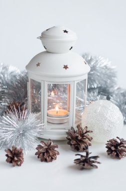 Mum tinsel, Noel top ve fi ile Isıtma için el feneri