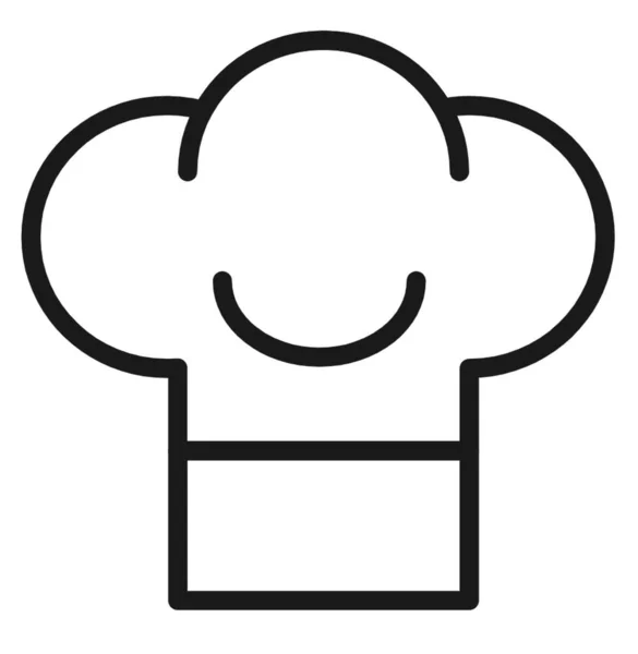 Illustration Chef Hat White Background Black Edges — Stock Photo, Image