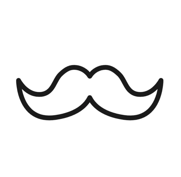 Illustration Mustache White Background Black Edges — Stock Photo, Image