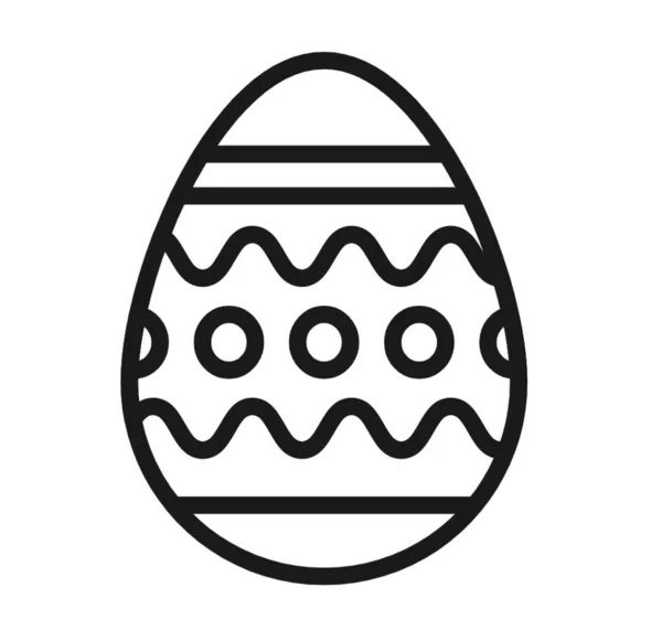 Illustration Easter Egg White Background Black Borders — Stock Photo, Image