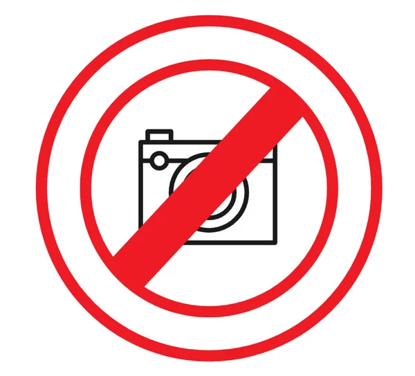 Ілюстрація Забороненої Камери Білим Тлом Чорними Кордонами — стокове фото