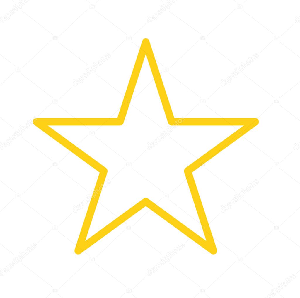 illustration of a star on white background with black borders