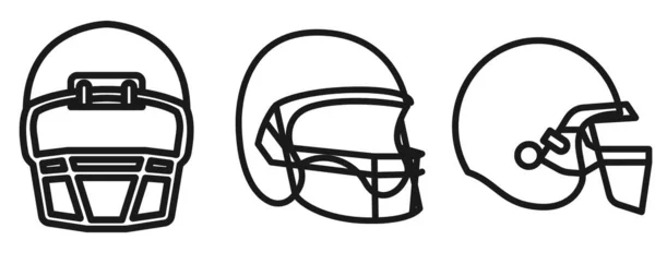 Вектор Иллюстрации Многих Американских Футбольных Шлемов Белом Фоне — стоковое фото