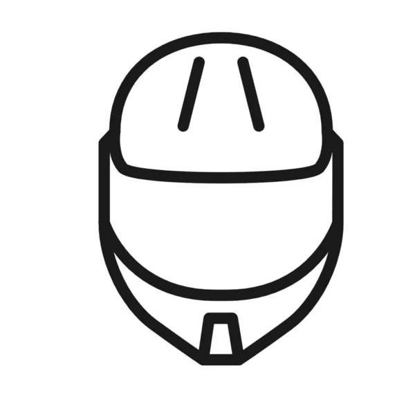 白色背景的头盔草图说明 — 图库照片