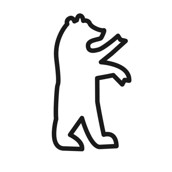 Ilustração Uma Figura Urso Fundo Branco — Fotografia de Stock