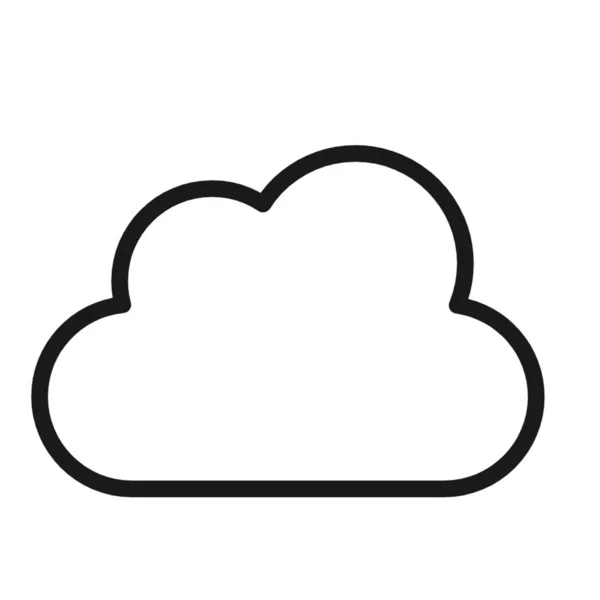 Illustration Cloud Black Borders White Background — Stock Photo, Image