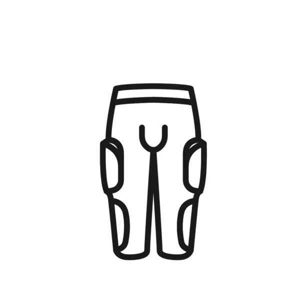 Illustrazione Pantalone Con Ginocchiere Lati Fondo Bianco — Foto Stock