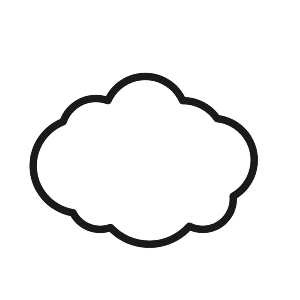 Ilustración Dibujo Una Nube Blanca Sobre Fondo Blanco —  Fotos de Stock