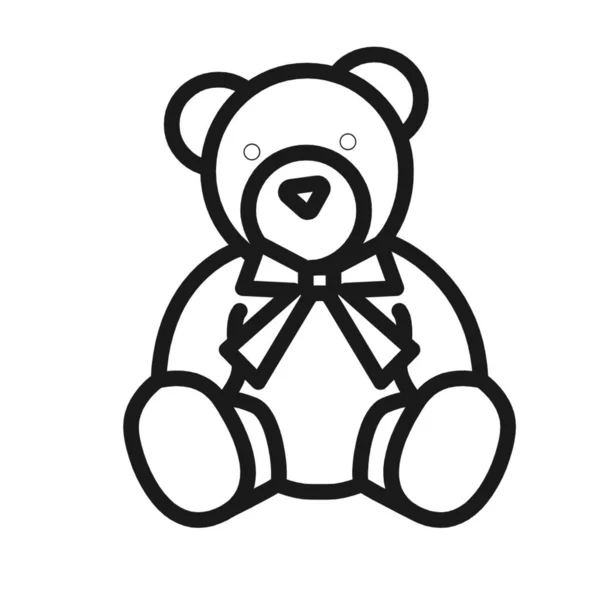 Illustration Eines Teddybären Auf Weißem Hintergrund — Stockfoto