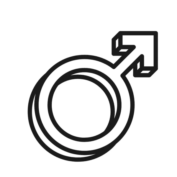 Ілюстрація Символу Сексуальності Білим Тлом — стокове фото