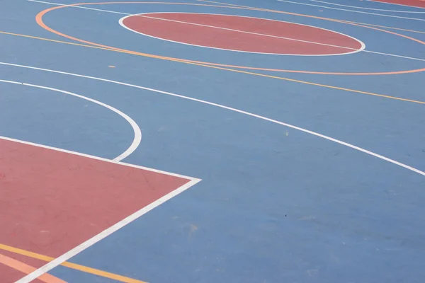 Boden Eines Basketballfeldes Mit Streifen — Stockfoto