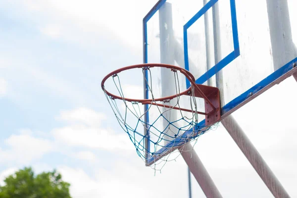 Backboard Mesh Basketball Basket Good Condition Colored — Stock Photo, Image