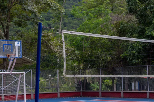 Volleyball Net Middle Volleyball Court — Stock Photo, Image