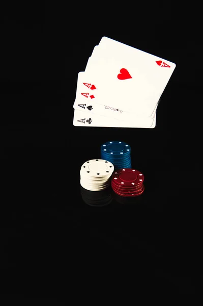 Азартные Игры Хорошие Плохие Играть Карты Лошадей Играть Покер Течение — стоковое фото